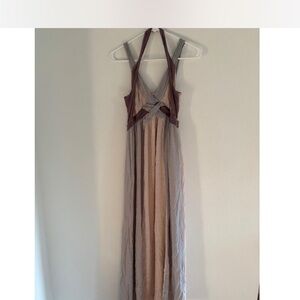 Altar'd State Purple and Cream Maxi Dress
